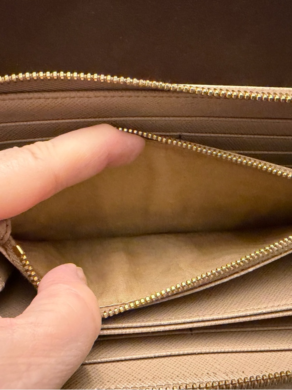 Prada Beige Saffiano Leather Zip-Around Wallet - Picture 7 of 15